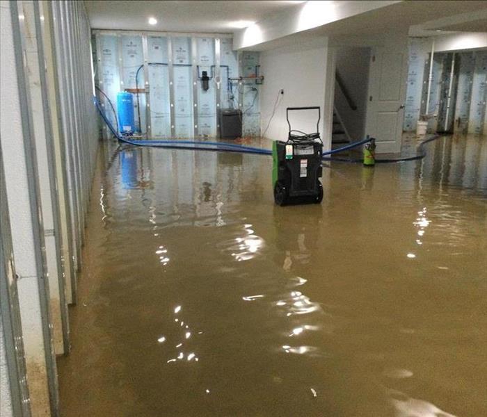 standing water in a basement